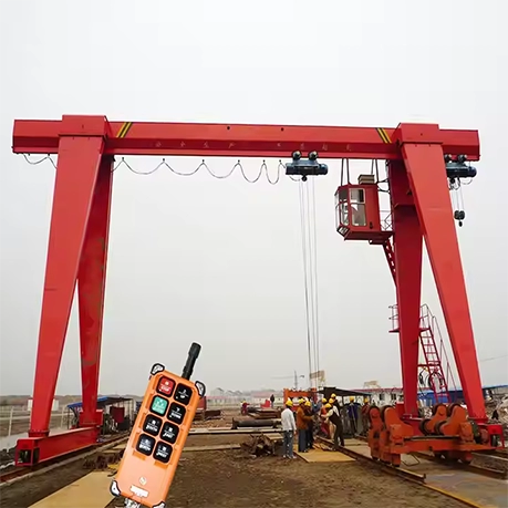 Adjustable height single girder gantry crane for industrial use